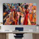 African American Jazz Singer Canvas Art — Red Dress Black by MyGreatCanvas | Canvas Wall Art Prints | Photo Prints & Wall Decor