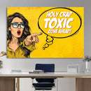 Pop Art Print Bathroom Sign Wall Art Canvas Print — Funny by MyGreatCanvas | Canvas Wall Art Prints | Photo Prints & Wall Decor