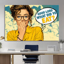 Pop Art Print Bathroom Sign Wall Art Canvas Print — Funny by MyGreatCanvas | Canvas Wall Art Prints | Photo Prints & Wall Decor