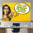Pop Art Print Bathroom Sign Wall Art Canvas Print — Funny by MyGreatCanvas | Canvas Wall Art Prints | Photo Prints & Wall Decor