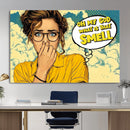 Pop Art Print Bathroom Sign Wall Art Canvas Print — Funny by MyGreatCanvas | Canvas Wall Art Prints | Photo Prints & Wall Decor