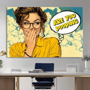 Pop Art Print Bathroom Sign Wall Art Canvas Print — Funny by MyGreatCanvas | Canvas Wall Art Prints | Photo Prints & Wall Decor