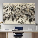 Cowboy Cattle Drive Canvas Wall Art, Western Longhorn Herd by MyGreatCanvas | Canvas Wall Art Prints | Photo Prints & Wall Decor