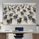 Texas Longhorn Drawing Canvas Wall Art, Western Cattle by MyGreatCanvas | Canvas Wall Art Prints | Photo Prints & Wall Decor