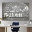 Home Sweet Home Sign Wall Art Canvas Print, Floral Farmhouse by MyGreatCanvas | Canvas Wall Art Prints | Photo Prints & Wall Decor