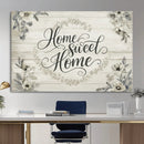Home Sweet Home Wall Art Canvas Print, Floral Farmhouse by MyGreatCanvas | Canvas Wall Art Prints | Photo Prints & Wall Decor