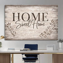 Home Sweet Home Wall Art Canvas Print, Floral Farmhouse by MyGreatCanvas | Canvas Wall Art Prints | Photo Prints & Wall Decor