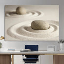 Zen Garden Stone Sand Canvas | Japanese Rock Garden Wall Art by MyGreatCanvas | Canvas Wall Art Prints | Photo Prints & Wall Decor