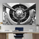 Vintage Propeller Plane Wall Art Canvas Print, Black and by MyGreatCanvas | Canvas Wall Art Prints | Photo Prints & Wall Decor