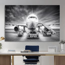 Airplane Wall Art Canvas Print, Black and White Jet Aircraft by MyGreatCanvas | Canvas Wall Art Prints | Photo Prints & Wall Decor