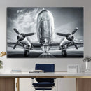 Propeller Plane Wall Art Canvas Print, Black and White by MyGreatCanvas | Canvas Wall Art Prints | Photo Prints & Wall Decor