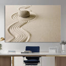 Zen Garden Stone Sand Canvas | Japanese Rock Garden Wall Art by MyGreatCanvas | Canvas Wall Art Prints | Photo Prints & Wall Decor