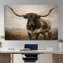 Longhorn Bull Wall Art Canvas Print, Western Farmhouse by MyGreatCanvas | Canvas Wall Art Prints | Photo Prints & Wall Decor