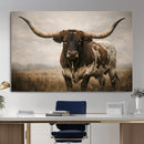 Longhorn Bull Wall Art Canvas Print, Western Farmhouse by MyGreatCanvas | Canvas Wall Art Prints | Photo Prints & Wall Decor