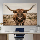 Texas Longhorn Bull Wall Art Canvas Print, Western Farmhouse by MyGreatCanvas | Canvas Wall Art Prints | Photo Prints & Wall Decor
