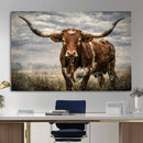Texas Longhorn Canvas Wall Art Western Bull Desert Moody by MyGreatCanvas | Canvas Wall Art Prints | Photo Prints & Wall Decor