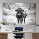 Texas Longhorn Canvas Wall Art Western Bull Desert Moody by MyGreatCanvas | Canvas Wall Art Prints | Photo Prints & Wall Decor