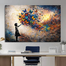 Banksy Girl Wall Art Canvas Print for Living Room Decor by MyGreatCanvas | Canvas Wall Art Prints | Photo Prints & Wall Decor