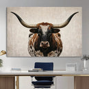 Texas Longhorn Canvas Wall Art Western Bull Desert Moody by MyGreatCanvas | Canvas Wall Art Prints | Photo Prints & Wall Decor