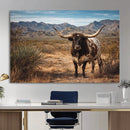 Texas Longhorn Canvas Wall Art Western Bull Desert Moody by MyGreatCanvas | Canvas Wall Art Prints | Photo Prints & Wall Decor