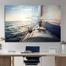 Sailboat Wall Art Canvas Print, Ocean Sunset Sailing Framed by MyGreatCanvas | Canvas Wall Art Prints | Photo Prints & Wall Decor