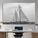 Vintage Sailboat Wall Art Canvas Print, Black and White by MyGreatCanvas | Canvas Wall Art Prints | Photo Prints & Wall Decor