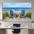Large Beach Canvas Wall Art Coastal Adirondack Chairs Ocean by MyGreatCanvas | Canvas Wall Art Prints | Photo Prints & Wall Decor