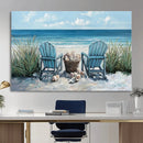 Beach Canvas Wall Art Coastal Adirondack Chairs Ocean by MyGreatCanvas | Canvas Wall Art Prints | Photo Prints & Wall Decor