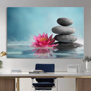 Zen Canvas Wall Art Lotus Flower Stacked Stones Teal Spa by MyGreatCanvas | Canvas Wall Art Prints | Photo Prints & Wall Decor