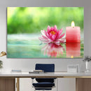 Zen Lotus Candle Canvas Wall Art Pink Spa Meditation by MyGreatCanvas | Canvas Wall Art Prints | Photo Prints & Wall Decor