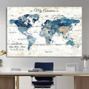 Watercolor World Map Canvas Wall Art Print – Abstract by MyGreatCanvas | Canvas Wall Art Prints | Photo Prints & Wall Decor