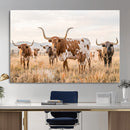 Texas Longhorn Canvas Wall Art, Rustic Farm Animal Photography Print, Farmhouse Country Decor, Western Ranch Art by MyGreatCanvas | Canvas Wall Art Prints | Photo Prints & Wall Decor