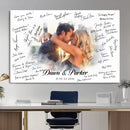 Wedding Guest Book Alternative Wall Art Canvas Print, Personalized Wedding Signature Poster, Custom Couple Photo Guestbook Canvas, Bridal Shower Reception Decor by MyGreatCanvas | Canvas Wall Art Prints | Photo Prints & Wall Decor