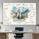 Wedding Guest Book Alternative Wall Art Canvas Print, Personalized Wedding Signature Poster, Custom Couple Photo Guestbook Canvas by MyGreatCanvas | Canvas Wall Art Prints | Photo Prints & Wall Decor
