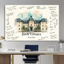 Wedding Guest Book Alternative Wall Art Canvas Print, Personalized Wedding Signature Poster, Custom Couple Photo Guestbook Canvas by MyGreatCanvas | Canvas Wall Art Prints | Photo Prints & Wall Decor