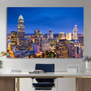 Charlotte Skyline Canvas Wall Art Print – North Carolina Cityscape Photography Print by MyGreatCanvas | Canvas Wall Art Prints | Photo Prints & Wall Decor