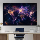 Global Flight Routes Map Canvas Wall Art, Worldwide Aviation Network Print, International Air Travel Wall Decor by MyGreatCanvas | Canvas Wall Art Prints | Photo Prints & Wall Decor