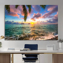 Hawaii Beach Sunset Canvas Wall Art Print, Tropical Ocean Landscape Artwork, Palm Tree Coastal Decor for Living Room Bedroom by MyGreatCanvas | Canvas Wall Art Prints | Photo Prints & Wall Decor