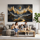 Abstract Mountain Wall Art Canvas Print Modern Landscape Painting Print