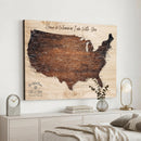 Personalized USA Push Pin Travel Map Canvas for Adventure Wall Decor