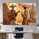 Mexican Couple Canvas Wall Art, Romantic Serenade Guitar Painting Print, Southwestern Desert Adobe Decor, Warm Golden Folk Art, Living Room Art by MyGreatCanvas | Canvas Wall Art Prints | Photo Prints & Wall Decor