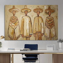 Mexican Folk Art Canvas Wall Art, Charro Poncho Sombrero Painting Print, Neutral Beige Boho Decor, Southwestern Impasto Style, Living Room Art by MyGreatCanvas | Canvas Wall Art Prints | Photo Prints & Wall Decor