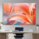 Peach Lily Canvas Wall Art, Coral Pink Flower Macro Photo Print, Botanical Bedroom Decor, Soft Floral Photography, Living Room Wall Art by MyGreatCanvas | Canvas Wall Art Prints | Photo Prints & Wall Decor
