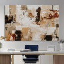 Blue Teal Abstract Canvas Wall Art, Modern Textured Painting Print, Navy Orange White Contemporary Art, Neutral Living Room Decor, Office Art by MyGreatCanvas | Canvas Wall Art Prints | Photo Prints & Wall Decor