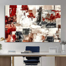 Blue Teal Abstract Canvas Wall Art, Modern Textured Painting Print, Navy Orange White Contemporary Art, Neutral Living Room Decor, Office Art by MyGreatCanvas | Canvas Wall Art Prints | Photo Prints & Wall Decor