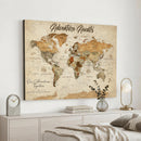Vintage Custom Push Pin Map Print – Custom Adventure Travel