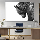Black and White Grizzly 399 Bear Canvas Print Wall Art | by MyGreatCanvas | Canvas Wall Art Prints | Photo Prints & Wall Decor