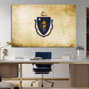 Massachusetts Flag Wall Art Canvas Print