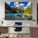 Moraine Lake 3-Panel Wall Art, Majestic Mountain and Lake by MyGreatCanvas | Canvas Wall Art Prints | Photo Prints & Wall Decor