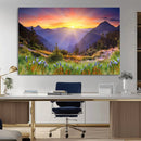 Mountain and Spring Wall Art Canvas Print